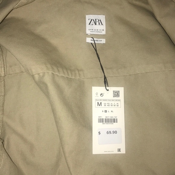 Mens Zara zip up jacket NWT size M. BIN M - Picture 9 of 9